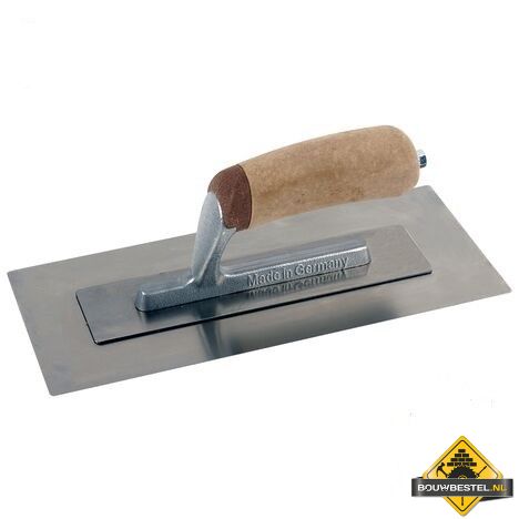 Pleisterspaan FLEX SUPER PROF PURE 330x117x0.3mm RVS met Leren handgreep