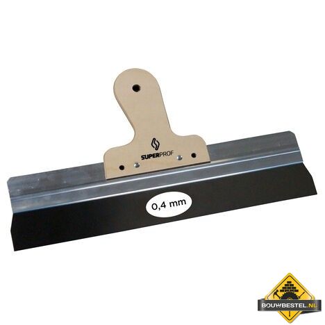 Super Prof Spackmes aluminium 170 mm RVS houten handgreep