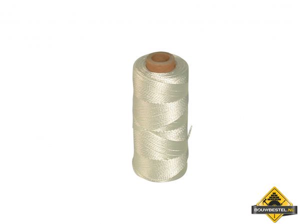Tegelsnoer 3 strengs nylon wit rol 150 m1