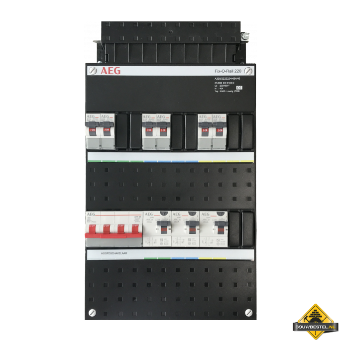 AEG Fix-O-Rail groepenkast 3 fase 6 groeps - A330/222222+HS4/40