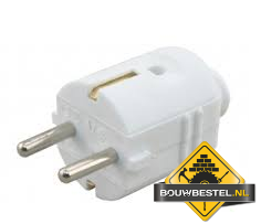 Stekker RA 10/16A wit