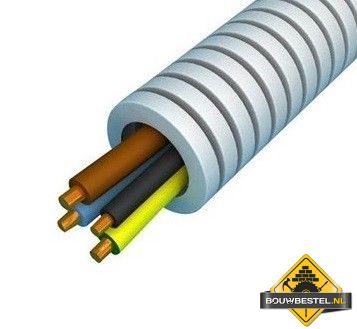 Flexbuis met draad 3G2,5+1,5 (3x2.5mm2 + 1x1,5mm2) 16mm 5/8 - 100 meter