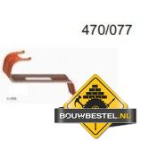 Vorsthaak / vorstbeugel 470/077 aluminium zwart 50 stuks