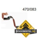 Vorsthaak / vorstbeugel 470/083 aluminium zwart 100 stuks