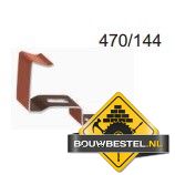 Vorsthaak / vorstbeugel 470/144 aluminium zwart 100 stuks