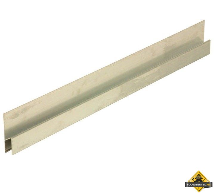 Wandrij SUPER PROF aluminium h-profiel. lengte 120 cm