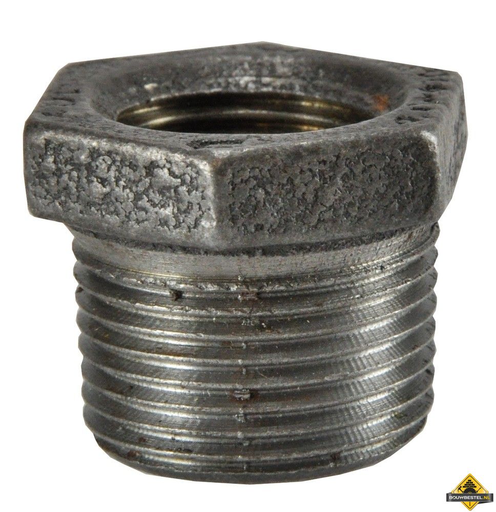 Draadfitting Verloopring 1/2 buiten x 3/8 binnen Gegalvaniseerd