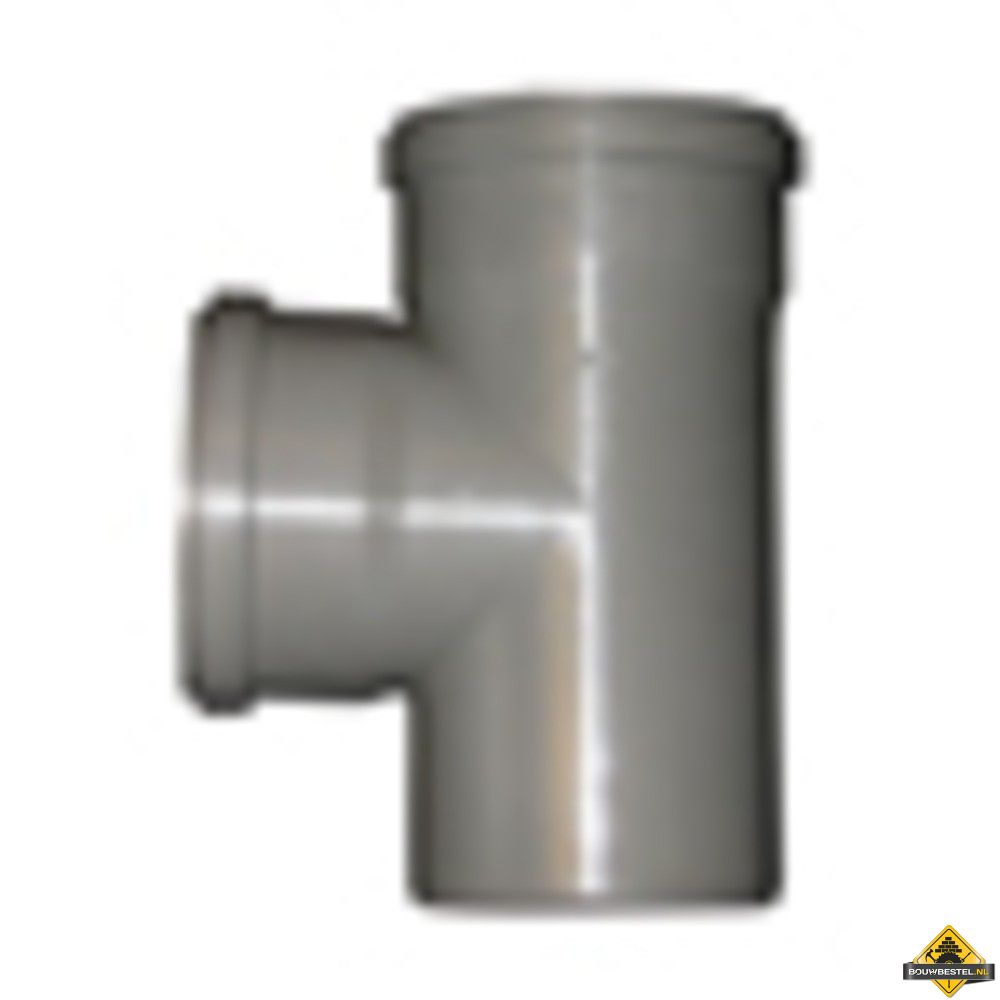 PVC T-stuk 90 graden manchet/spie 125mm