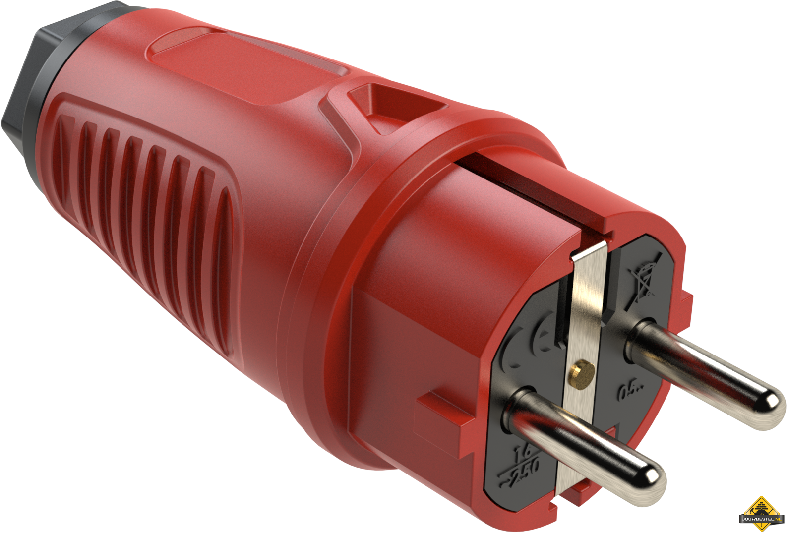 Sirox volrubber stekker rood, IP44