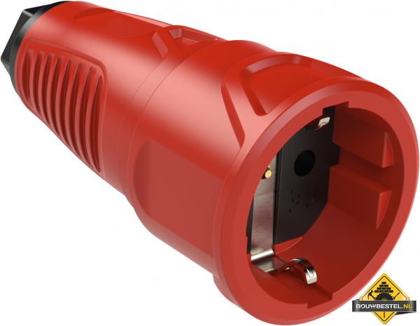 Sirox volrubber contrastekker rood, IP20