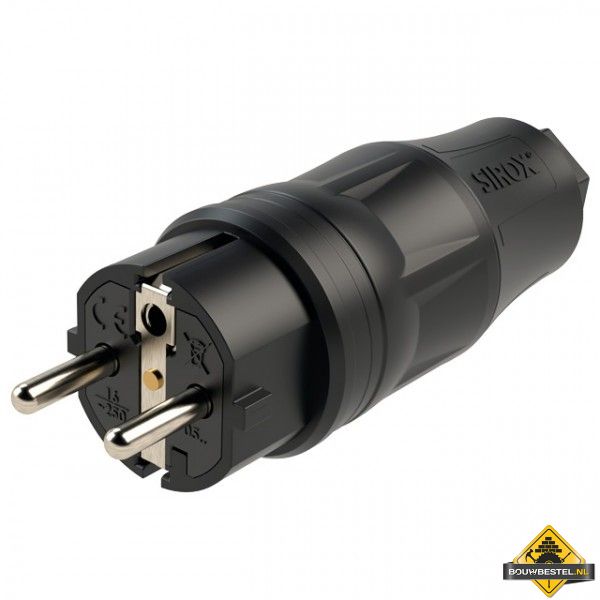 Sirox XL volrubber stekker zwart, IP44