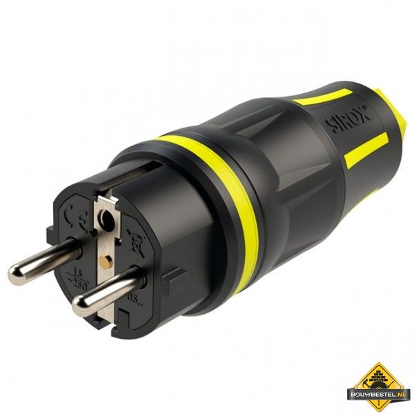 Sirox XL volrubber stekker zwart/geel, IP44