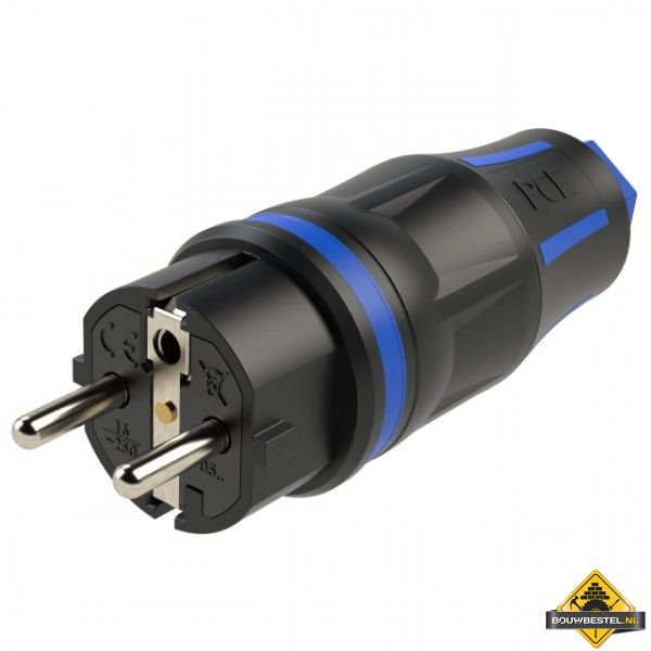 Sirox XL volrubber stekker zwart/blauw, IP44