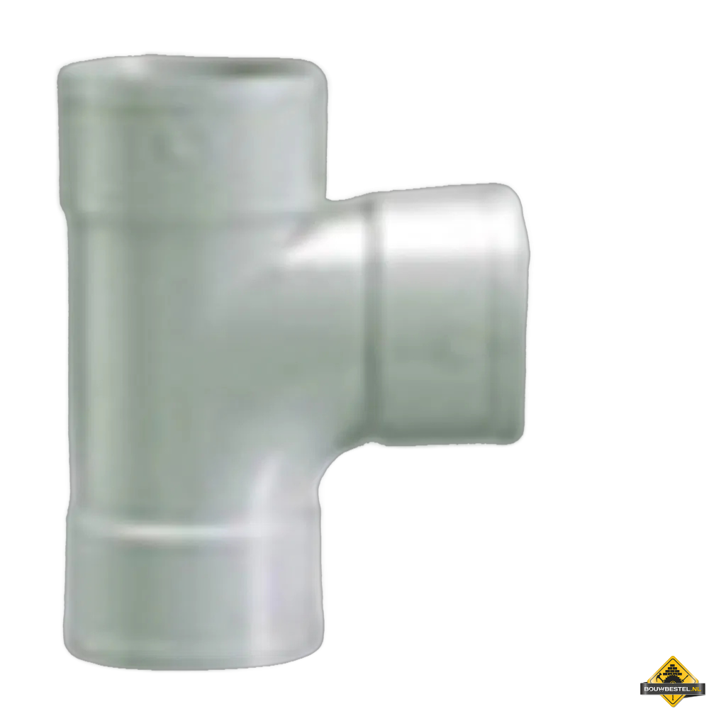 PVC T-stuk 90 graden 3xmof grijs 32mm