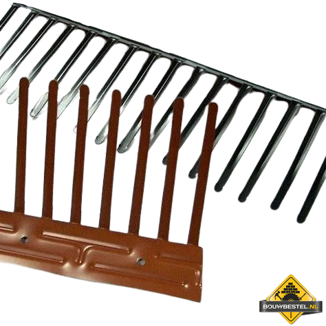 Vogelschroot 60 mm/100 cm antraciet aluminium per stuk