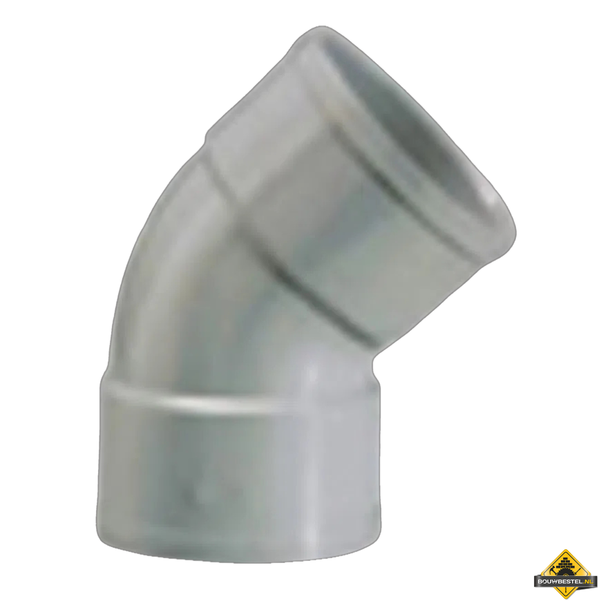 PVC Afvoerbocht 45 graden mof/mof grijs 40mm