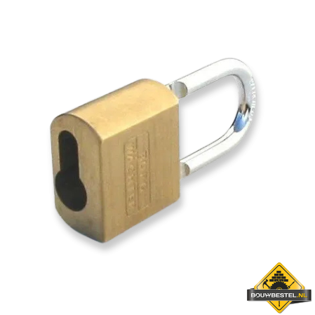 Burg Wächter Profi messing hangslot voor halve profielcilinders - 50 mm (beugel: 80 mm)