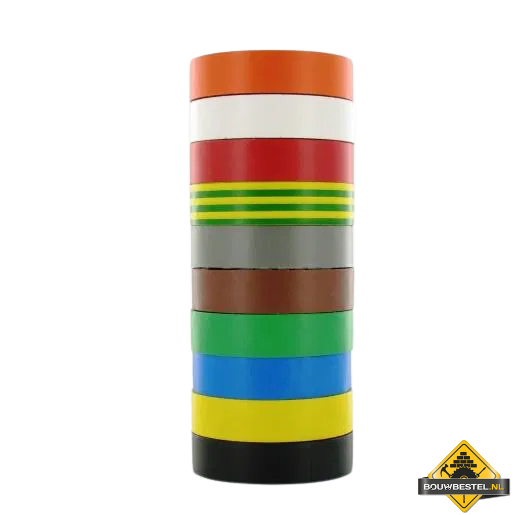 Isolatietape AT-7 Rainbow - 10 kleuren (15x130mm, 10m¹)