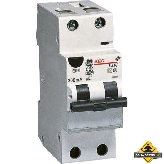 AEG Aardlekautomaat 1-polig + N type A B, 16A, 0,03A
