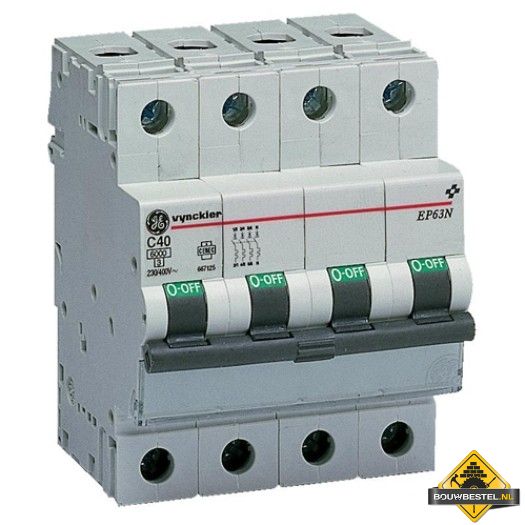 AEG Installatieautomaat 3-polig + N "EP 63 N" C, 63 A