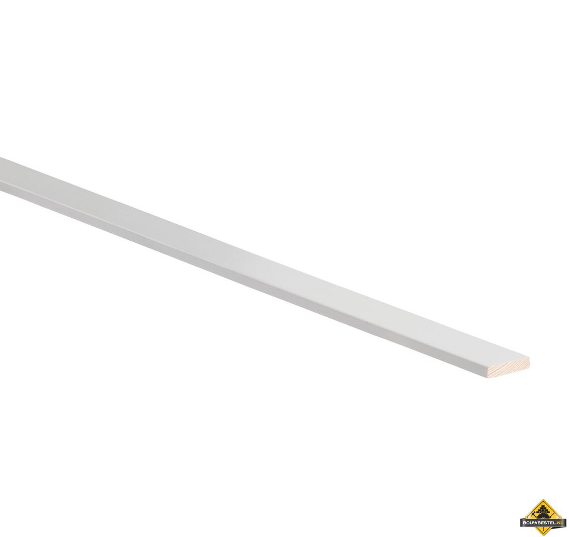 Grenen aftimmerlat 7x35mm 270cm voorgelakt RAL 9010