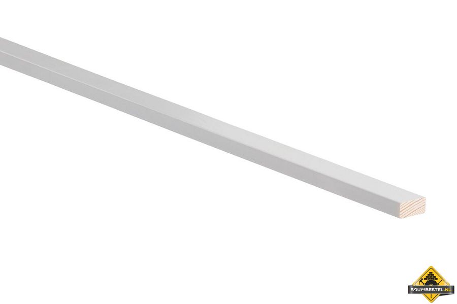 Grenen aftimmerlat 12x27mm 270cm voorgelakt RAL 9010