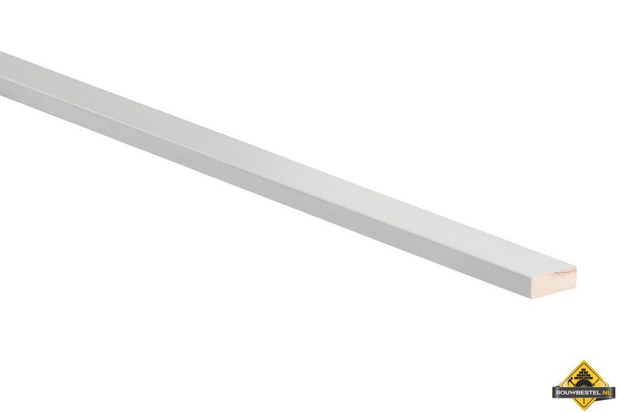 Grenen aftimmerlat 12x35mm 270cm voorgelakt RAL 9010