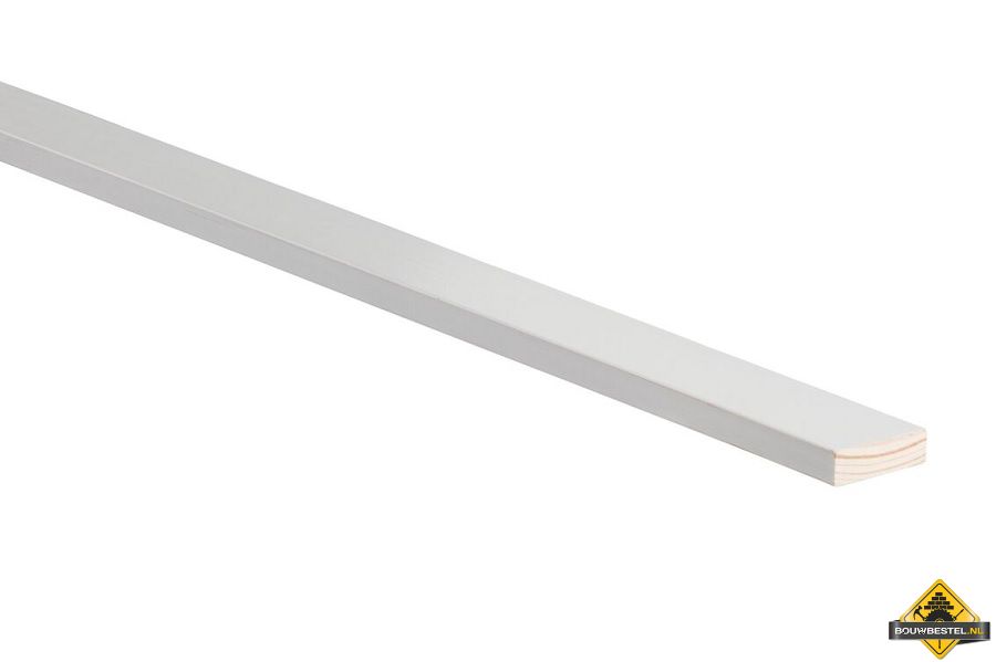 Grenen aftimmerlat 12x44mm 270cm voorgelakt RAL 9010
