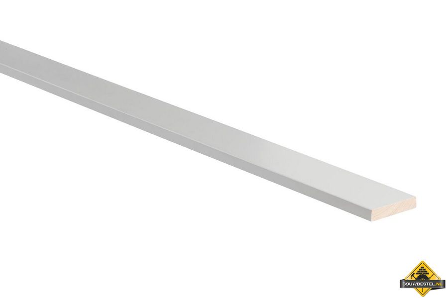 Grenen aftimmerlat 12x69mm 270cm voorgelakt RAL 9010