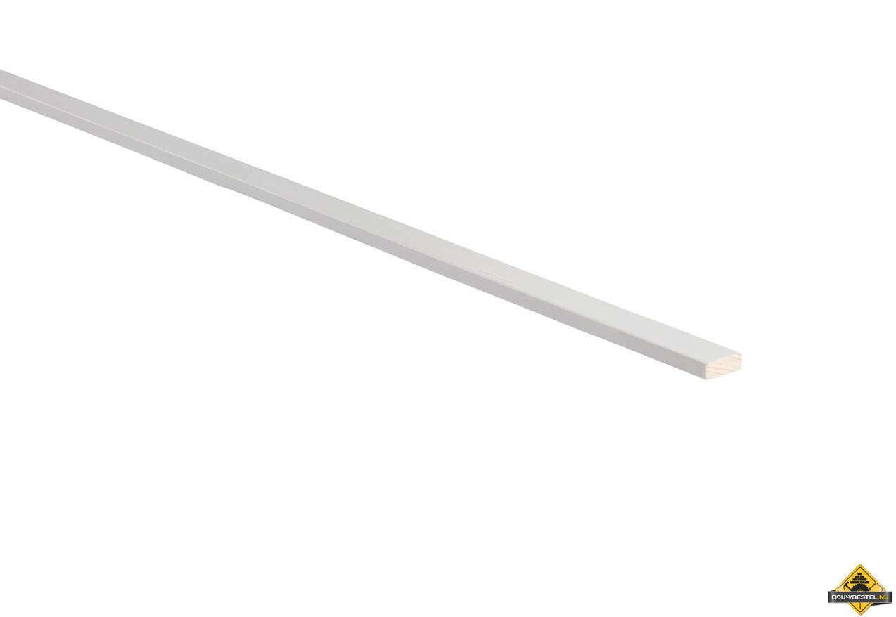 Grenen aftimmerlat 7x18mm 270cm voorgelakt RAL 9010