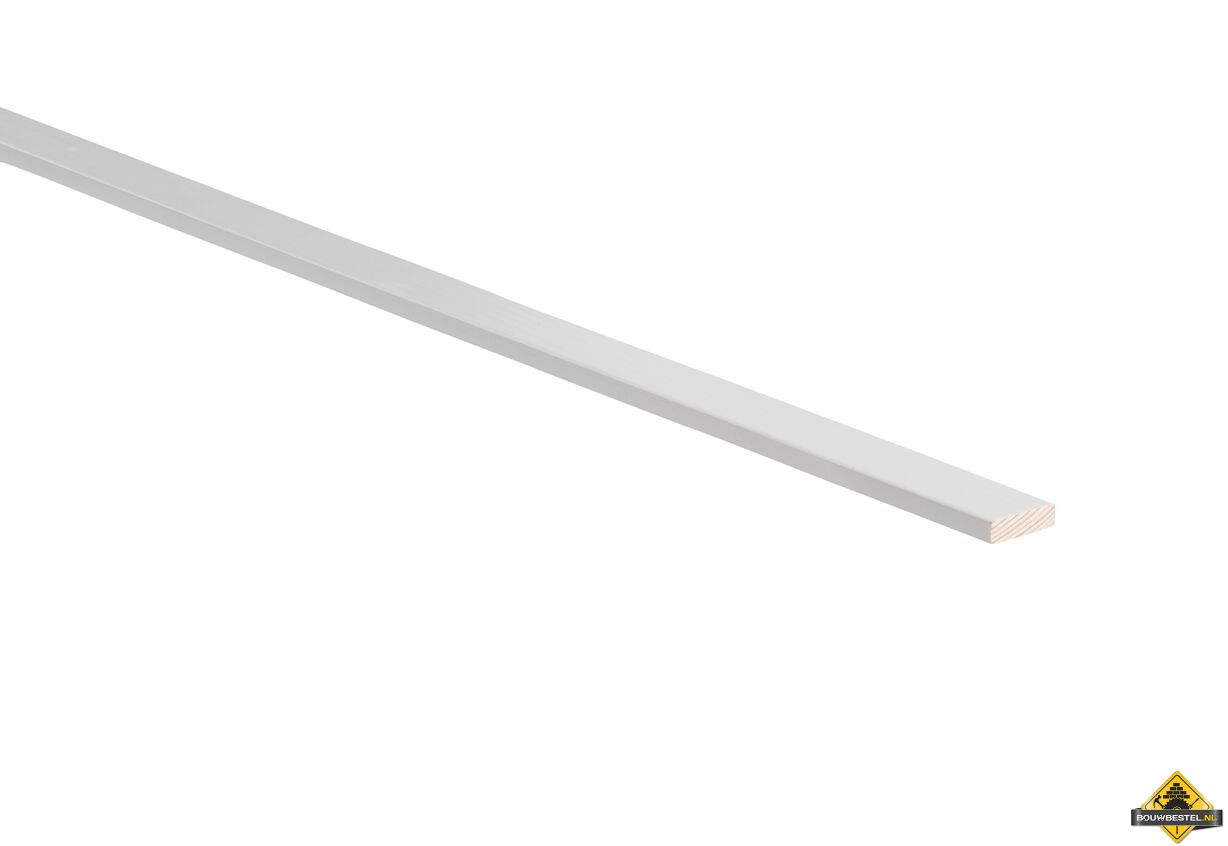 Grenen aftimmerlat 7x27mm 270cm voorgelakt RAL 9010
