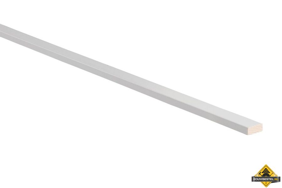 Grenen aftimmerlat 9x21mm 270cm voorgelakt RAL 9010