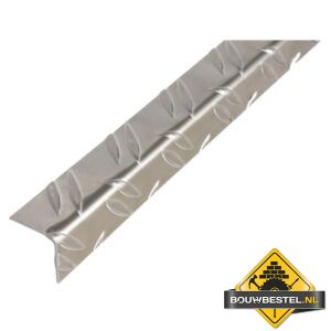 Aluminium hoekprofiel traan 30 x 30 mm 200 cm