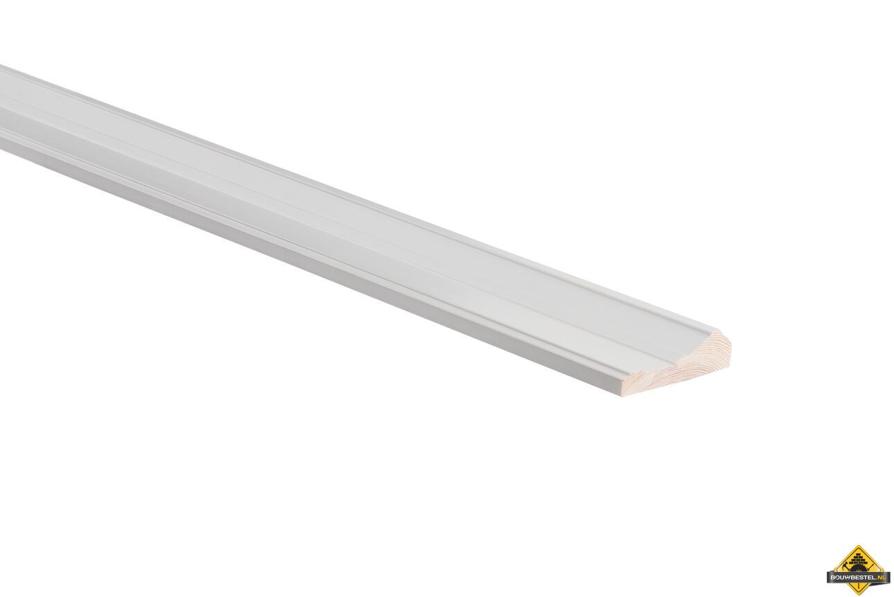 Grenen architraaf RAL 9010 voorgelakt FSC 28 x 95 mm 480 cm - set van 2 stuks
