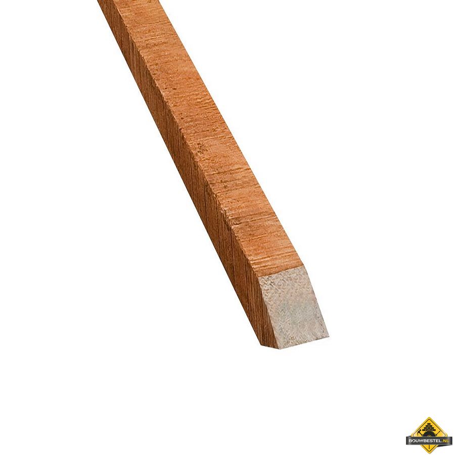 Azobe hardhout paal met punt FSC 60x60 mm 300 cm