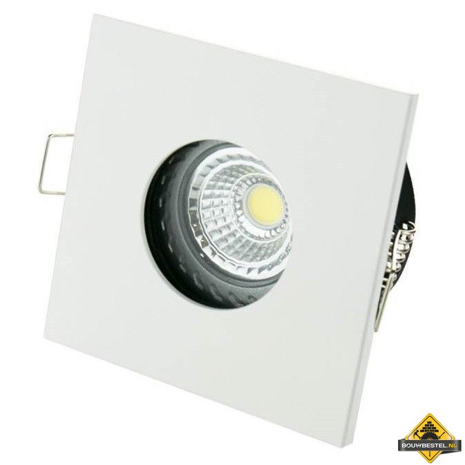 Badkamer Inbouwspot GU10 Wit Vierkant 83x83mm