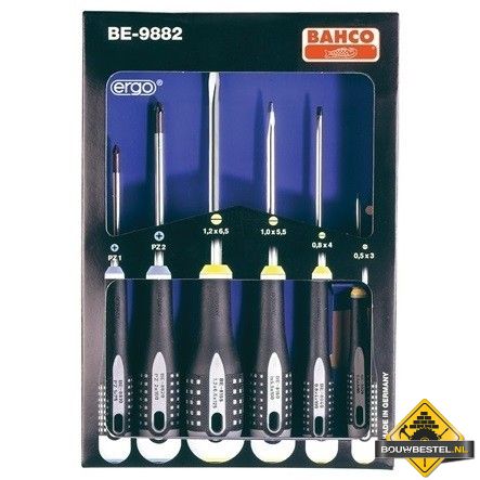 Bahco schroevendraaierset ergo be-9882 6-delig