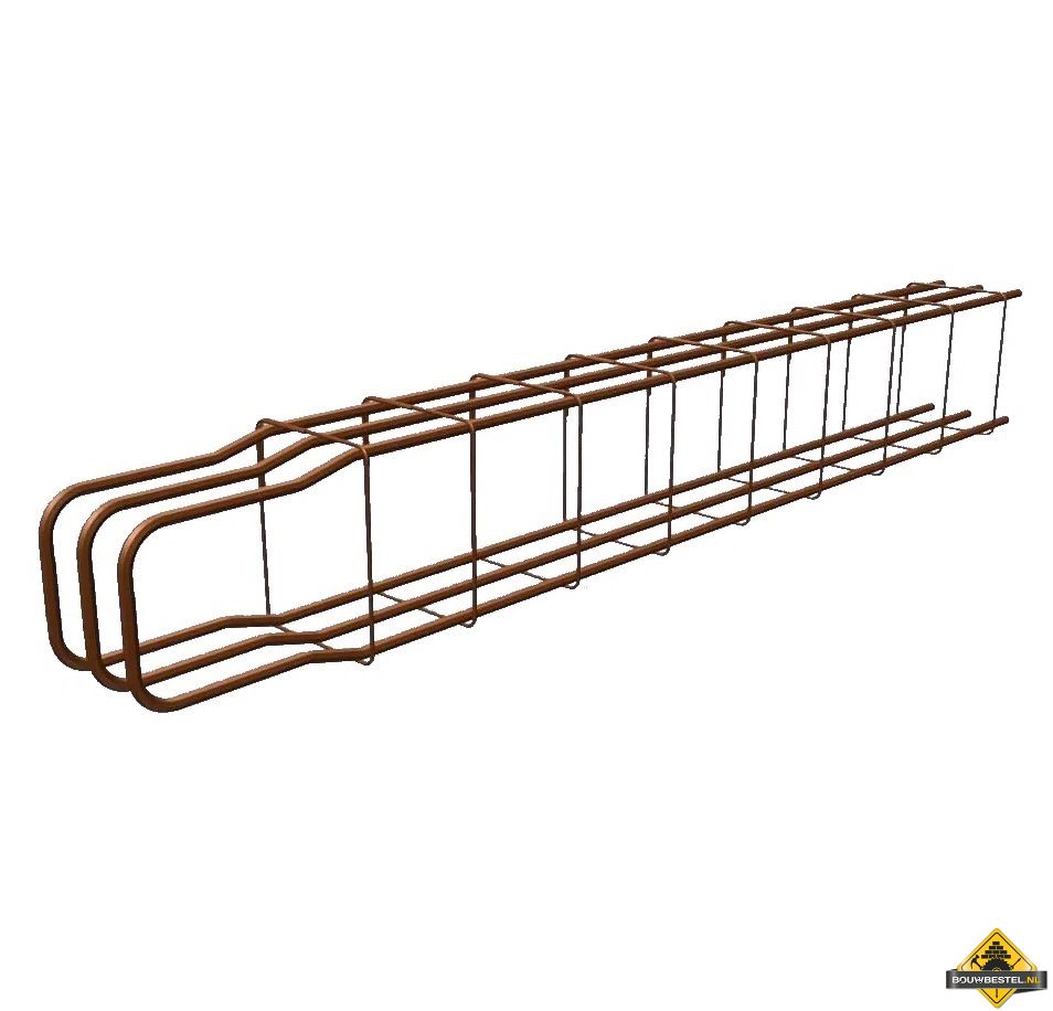 Wapeningskorf bajonet 12mm 3000mm lang voor kist 450x450mm (b x h)