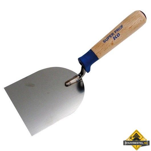 Bandtroffel SUPER PROF ECO 80 mm RVS met HOUTEN greep
