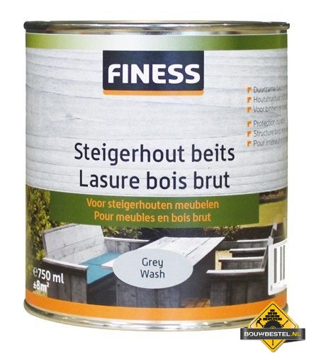 Steigerhout Beits Binnen/Buiten Grey Wash 750ml
