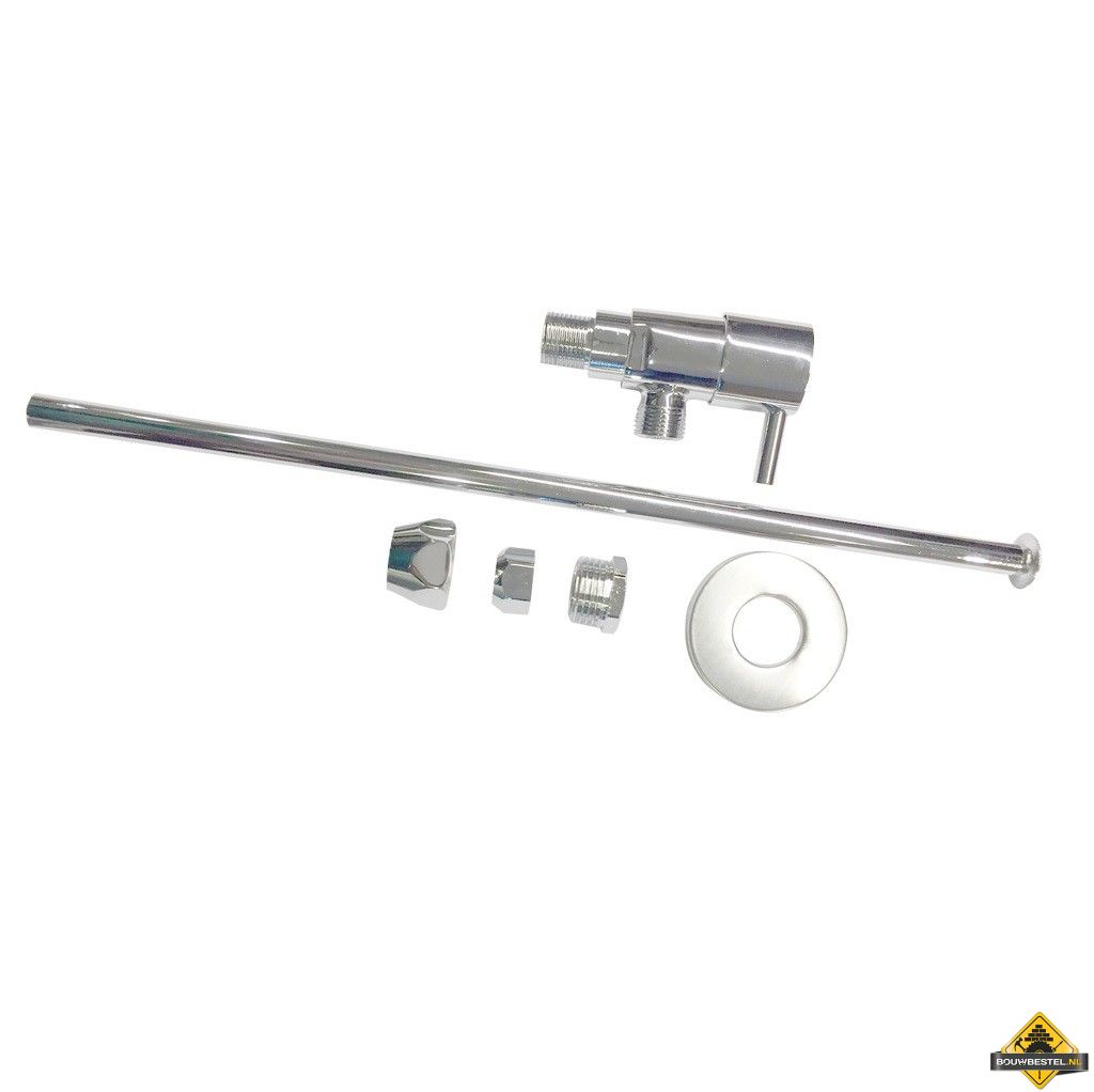 Best Design Toiletkraan-Aansluitset Universeel 1/2" / 3/8" x 10 mm (UITVERKOOP, OP = OP)