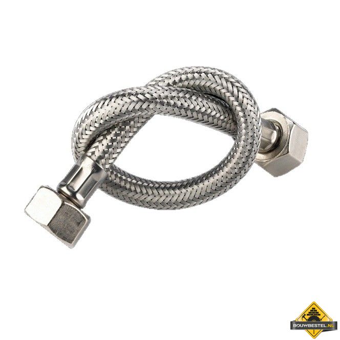 Best Design RVS Flexslang 2 x binnendraad 35 cm 1/2" x 1/2"