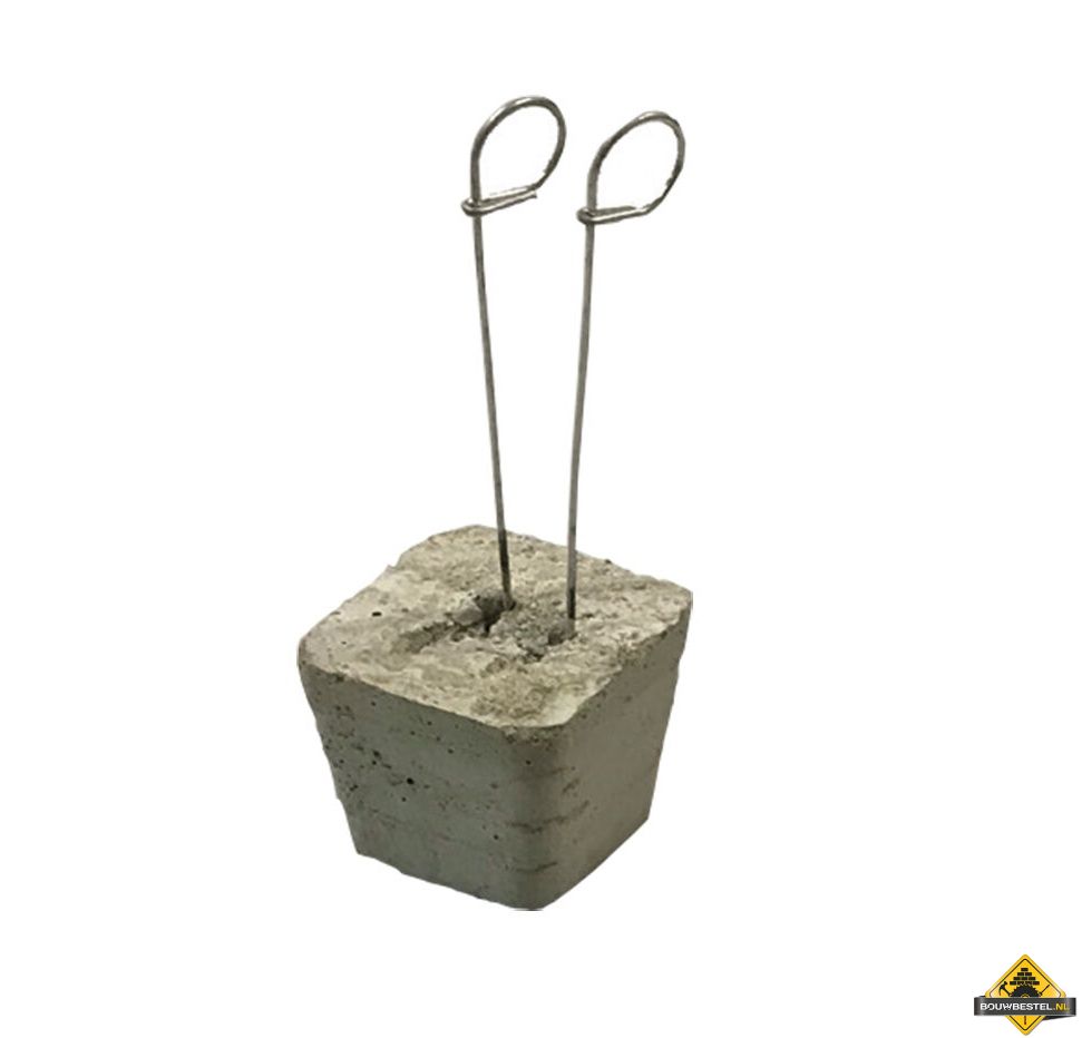 Betonblokje met vlechtdraad 35mm (50 stuks)