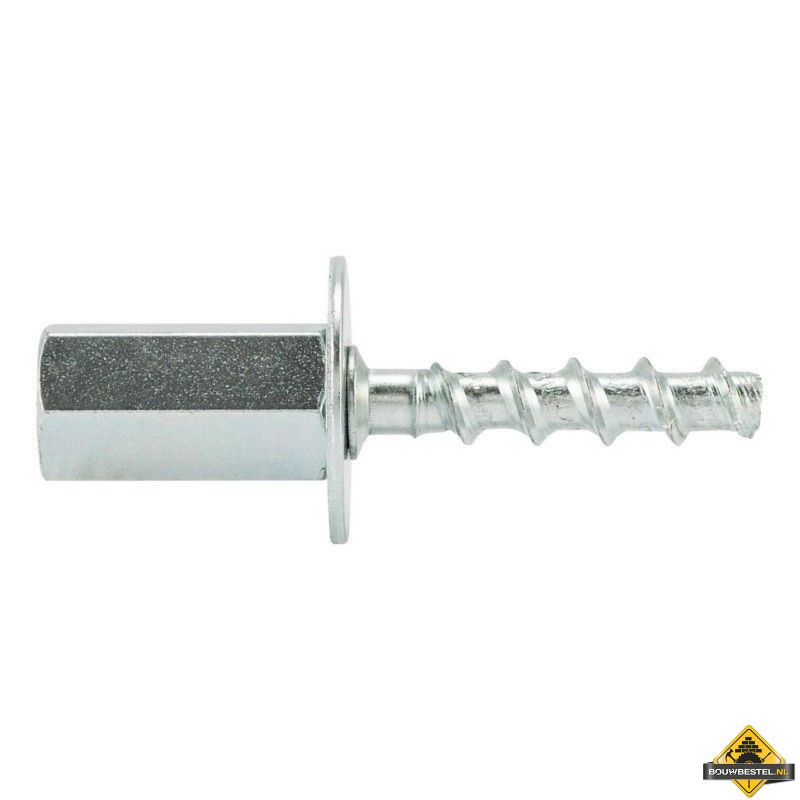 Betonschroef M8 binnen M10 buiten - 6X35 draad - per 10 st stuk