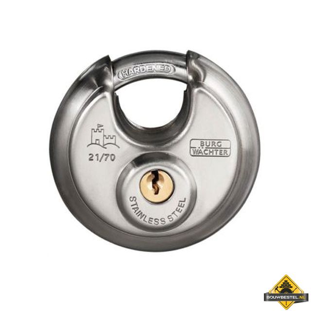 Burg Circle RVS discushangslot 70mm GS incl. 2 sleutels