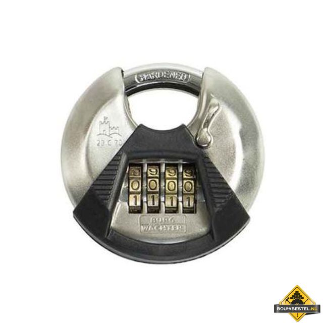 Burg Circle RVS discushangslot 70mm met cijfercombinatie, programmeerbaar tot 9999