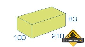BIA Betonstenen Maasformaat VW (210x100x83mm) per 156 stuks