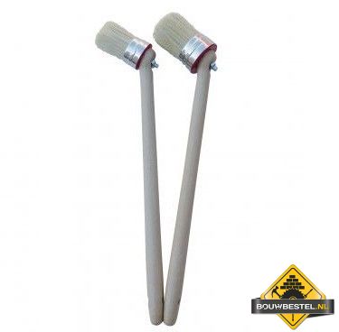 Bokkepoot SUPER PROF. wit haar. met ergonomische steel 50 mm