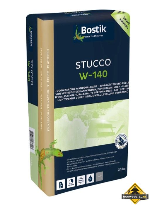 Bostik Stucco W-140 Uitvlakmortel 20kg per zak