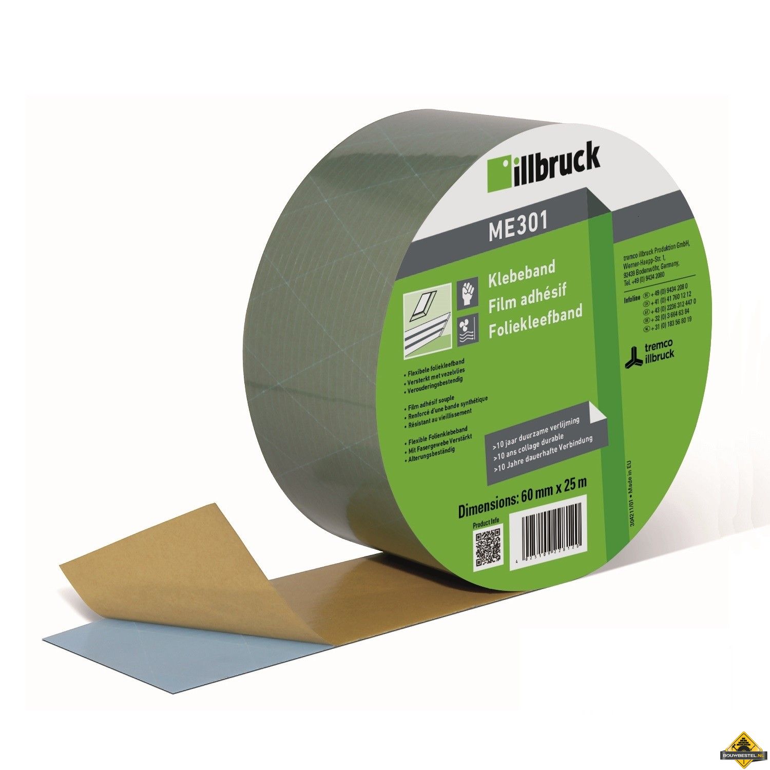 Illbruck Foliekleefband ME301 60mm rol 25m1